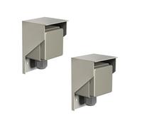 ledscom.de 2 pezzi Presa a muro PIWI per esterni, IP44, singola, acciaio inox