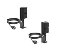ledscom.de 2 pezzi presa da giardino a colonna PIWI con cavo da 2 m per esterni, IP44, a 2 vie, antracite