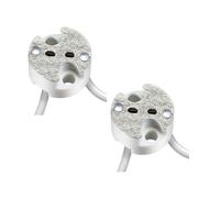 ledscom.de 2 pezzi presa GU5.3/G4, ceramica, bianco, 12V AC, max. 25W