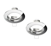 ledscom.de 2 pezzi Telaio di montaggio a soffitto CIRC, rotondo, cromo lucido