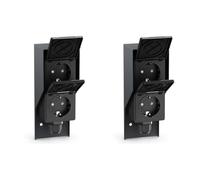 ledscom.de Presa a muro PIWI per esterni IP44 a 2 ingressi verticale antracite – 2 pezzi