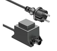 ledscom.de 20W LED trasformatore di alimentazione/trasformatore per sistema plug-in NEMO, spina, 12V AC, nero, IP65