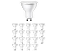 ledscom.de 20 lampadine LED GU10, PAR16, bianco caldo (2700 K), 5 W, 450lm, 103°, opaco