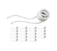 ledscom.de 20x presa GU10, ceramica, bianco, 230V AC, max. 25W