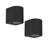 ledscom.de 2 x applique ALSE per esterni, IP54, downlight, nero opaco, rotondo, 1x GU10 max. 35W