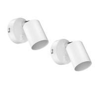 ledscom.de 2 pezzi Applique WAIKA, interruttore, bianco opaco, rotondo, 1x GU10 max. 60W