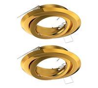 ledscom.de 2x cornice da incasso a soffitto FABI, rotonda, orientabile, oro lucido