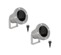 ledscom.de Faretto da giardino DUK per esterni IP65, grigio, spina, 1x GU10 max 15W – 2x