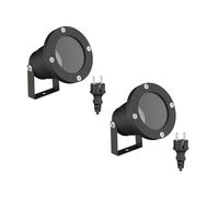 ledscom.de 2x faretto da giardino DUK per esterni, IP65, spina, nero, 1x GU10 max. 15W