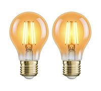 ledscom.de Lampadina LED A60 E27 2 pezzi bianco extra caldo (2500 K) 4,2 W 471 lm Oro Classe E