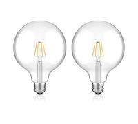 ledscom.de 2x lampadina LED E27, G125, bianco caldo (2700 K), 7,5 W, 838lm