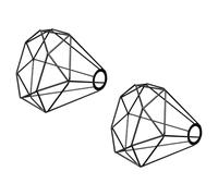 ledscom.de 2x paralume a gabbia, nero, Ø 200 mm