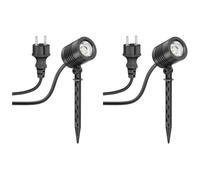 2x piccolo faretto da giardino a LED con picchetto di terra TARL per esterni [EEK: F]