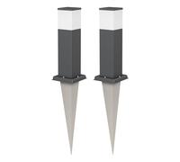 ledscom.de Luce di bitta POLLY 2 pz 35 cm antracite con picchetto IP44, incl. G9 501 lm bianco caldo