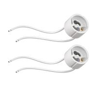 ledscom.de 2x prese GU10, ceramica, bianco, 230V AC, max. 25W