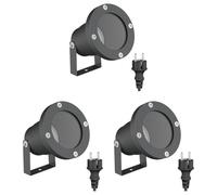 ledscom.de 3 faretti da giardino DUK per esterni, IP65, spina, antracite, 1x GU10 max. 15W