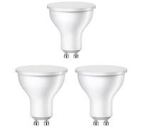 ledscom.de 3 lampadine LED GU10, PAR16, bianco caldo (2700 K), 7 W, 630lm, 103°, opaco