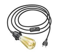 ledscom.de 3 m di cavo tessile LEKA nero, spina, interruttore + LED Vintage oro max. 814lm bianco extra-caldo 3 livelli