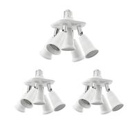 ledscom.de 3 pezzi base E27, adattatore splitter a 5 vie, bianco