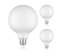 ledscom.de 3 pezzi E27 Lampadina LED, G125, bianco caldo (2700 K), 4 W, 550lm, vetro satinato extra opaco