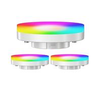 ledscom.de 3 pezzi GX53 LED RGB, bianco caldo - bianco freddo (2900-6100 K), 6,6 W, 670lm, 107°, Smart Home, WLAN, Alexa, opaco