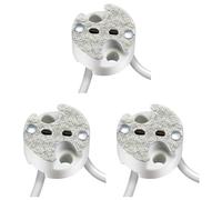 ledscom.de 3 pezzi presa GU5.3/G4, ceramica, bianco, 12V AC, max. 25W