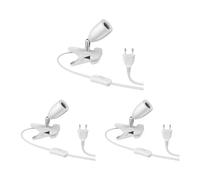 ledscom.de 3 pz. lampada a morsetto LIK, bianco opaco, 1x E27 max. 60W