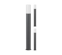 ledscom.de 3 x GROPO luce di percorso/bitta per esterni, IP44, 90 cm, antracite, 1x E27 max. 40W