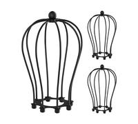 3x paralume a gabbia nero 115 mm Ø