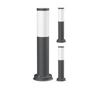 ledscom.de Bitta luminosa PORU per esterni IP44 39 cm antracite E27 963 lm bianco caldo 3 pezzi