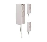 3x presa da giardino POMI per uso esterno IP44 a 2 vie acciaio inox acciaio inox