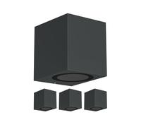 ledscom.de 4 applique ALSE per esterni, IP54, faretto da incasso, antracite opaco, di forma squadrata, 1x GU10 max. 35W