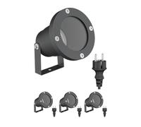 ledscom.de Faretto da giardino DUK 4x per esterni IP65 antracite 1x GU10 max 15W