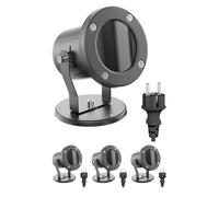 ledscom.de 4 faretti da giardino MIBU per esterni, IP55, spina, antracite, 1x GU10 max. 15W