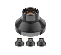 ledscom.de 4 lampade da soffitto/portalampada ELEKTRA, porcellana, nero lucido, 1x E27 max. 300 W