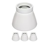 ledscom.de 4 lampade da soffitto/portalampada MINZ, porcellana, bianco lucido, 1x E27 max. 300 W