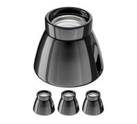 ledscom.de 4 lampade da soffitto/portalampada MINZ, porcellana, nero lucido, 1x E27 max. 300 W
