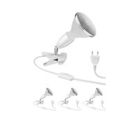 ledscom.de 4 pezzi E27 lampada a morsetto LIK, bianco incl. E27 PAR38 LED riflettore 1152lm bianco caldo