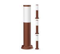 Ledscom.de 4 Pezzi Luce di Sentiero/Bitta/Giardino PORU per Esterni, IP44, 39 cm, Marrone, 1x E27 Max. 40W