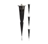 ledscom.de 4 pezzi picchetto da giardino, per luci da giardino, nero, 17cm, 45mm Ø