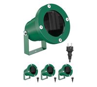 ledscom.de 4 faretti da giardino DUK per esterni, IP65, spina, verde, 1x GU10 max. 15W