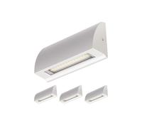 ledscom.de 4 LED applique/luce scale SEGIN per esterni, IP54, piatto, downlight opaco, angolare, 3,8 W, 265lm, bianco caldo