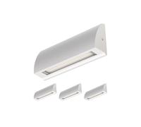 ledscom.de 4x Lampada da parete LED/luce per scale SEGIN per esterni, IP54, piatta, downlight opaco, angolare, 6,2 W, 566lm, bianco caldo