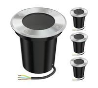 ledscom.de 4x Luce da incasso a terra BOLI per esterni, IP67, acciaio inox, rotonda, 108mm Ø, 1x GU10 max. 15W