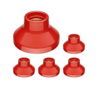 ledscom.de 5 lampade da soffitto/portalampada ELEKTRA, porcellana, rosso lucido, 1x E27 max. 300 W