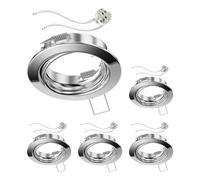 5x Telaio di montaggio a soffitto FERE rotondo girevole cromo lucido