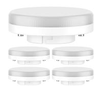 ledscom.de 5 pezzi lampadina GX53 LED, bianco caldo (2700 K), 4,2 W, 372lm, 96°, opaco