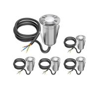 ledscom.de 5 pezzi Luce da incasso a pavimento a LED GLOX per esterni, IP67, alluminio, rotonda, Ø 35 mm, bianco, opaco