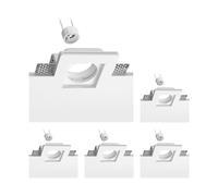 ledscom.de 5 pezzi Plafoniera da incasso GIEDI II, gesso, bianco opaco, 10 x 10cm, 1x GU10 max. 15W