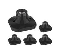 ledscom.de 5 pezzi Plafoniera/porta lampada ELEKTRA, nero, 1x E27 max. 60W